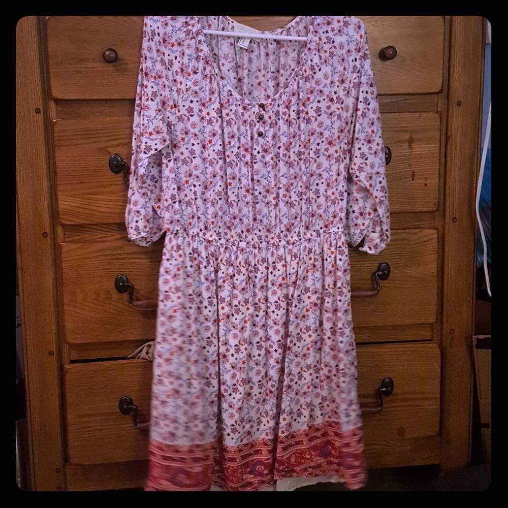 Sweet Bohemian Button Dress